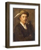 Country Farmer with Pipe-Franz Von Defregger-Framed Giclee Print