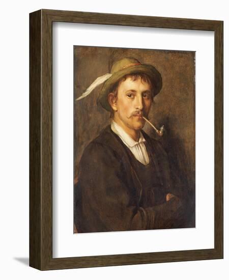 Country Farmer with Pipe-Franz Von Defregger-Framed Giclee Print