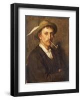 Country Farmer with Pipe-Franz Von Defregger-Framed Giclee Print