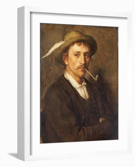 Country Farmer with Pipe-Franz Von Defregger-Framed Giclee Print