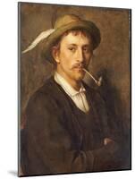 Country Farmer with Pipe-Franz Von Defregger-Mounted Giclee Print