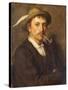 Country Farmer with Pipe-Franz Von Defregger-Stretched Canvas