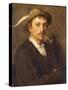 Country Farmer with Pipe-Franz Von Defregger-Stretched Canvas