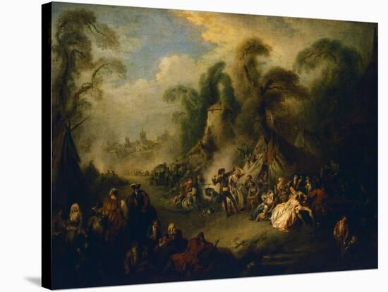 Country Festival, Ca 1728-Jean-Baptiste Pater-Stretched Canvas