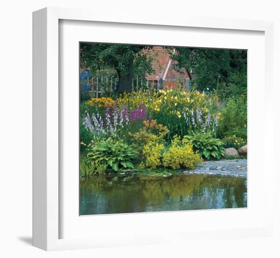 Country Flower Garden-null-Framed Art Print