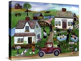 Country Folk Art Tag Sale-Cheryl Bartley-Stretched Canvas