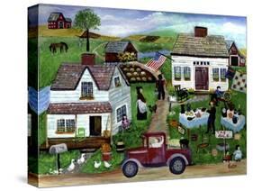 Country Folk Art Tag Sale-Cheryl Bartley-Stretched Canvas