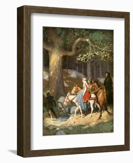 Country Folk Wending their Way to the Tourney-Newell Convers Wyeth-Framed Giclee Print