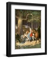 Country Folk Wending their Way to the Tourney-Newell Convers Wyeth-Framed Giclee Print