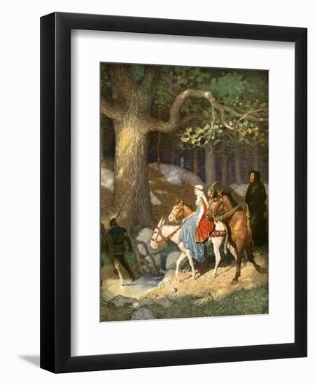 Country Folk Wending their Way to the Tourney-Newell Convers Wyeth-Framed Giclee Print