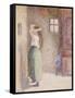 Country Girl at Her Toilet, 1888-Camille Pissarro-Framed Stretched Canvas