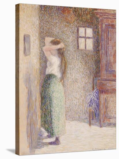 Country Girl at Her Toilet, 1888-Camille Pissarro-Stretched Canvas