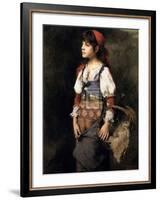 Country Girl-Alexei Alexeivich Harlamoff-Framed Art Print