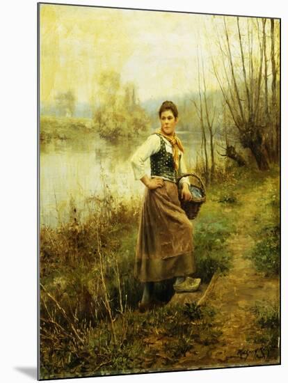 Country Girl-Daniel Ridgway Knight-Mounted Giclee Print