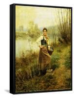 Country Girl-Daniel Ridgway Knight-Framed Stretched Canvas