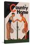 Country Home: A Friendly Match-null-Stretched Canvas