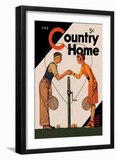 Country Home: A Friendly Match-null-Framed Art Print