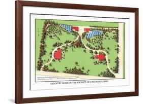 Country Home in the Vicinity of Cincinnati, Ohio-J. Weidermann-Framed Art Print