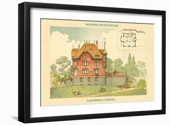 Country Home in Zurich - Switzerland-null-Framed Art Print