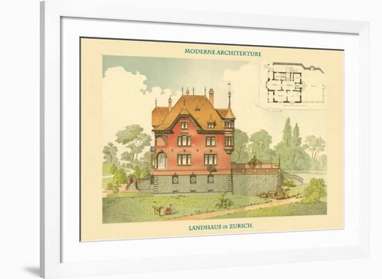 Country Home in Zurich - Switzerland-null-Framed Art Print