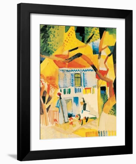 Country House Court-Auguste Macke-Framed Art Print