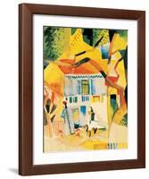 Country House Court-Auguste Macke-Framed Art Print