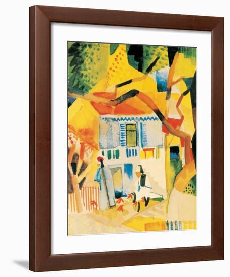 Country House Court-Auguste Macke-Framed Art Print