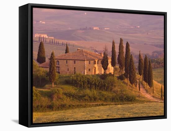 Country House, Il Belvedere, San Quirico D'Orcia, Val D'Orcia, Siena Province, Tuscany, Italy-Pitamitz Sergio-Framed Stretched Canvas