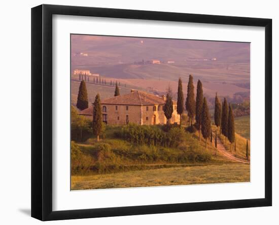 Country House, Il Belvedere, San Quirico D'Orcia, Val D'Orcia, Siena Province, Tuscany, Italy-Pitamitz Sergio-Framed Photographic Print