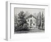 Country House with Garden, Circa 1860, France-null-Framed Giclee Print
