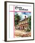 "Country Inn," Country Gentleman Cover, September 1, 1939-G. Kay-Framed Giclee Print