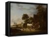 Country Inn with a Horse at the Trough-Isaac Van Ostade-Framed Stretched Canvas