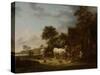 Country Inn with a Horse at the Trough-Isaac Van Ostade-Stretched Canvas