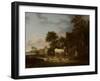 Country Inn with a Horse at the Trough-Isaac Van Ostade-Framed Art Print