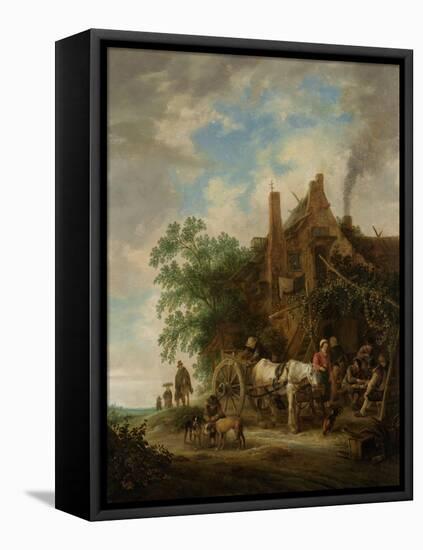 Country Inn with Horse and Wagon-Isaac Van Ostade-Framed Stretched Canvas