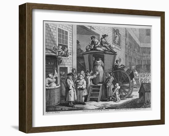 Country Inn Yard, 1747-William Hogarth-Framed Giclee Print