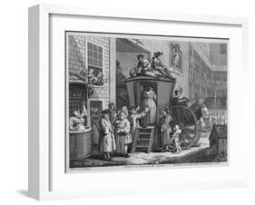 Country Inn Yard, 1747-William Hogarth-Framed Giclee Print