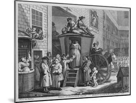 Country Inn Yard, 1747-William Hogarth-Mounted Giclee Print