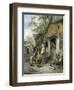 Country Kermis (Oil on Panel)-Cornelis Dusart-Framed Giclee Print