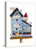 Country Kitchen Birdhouse-Debbie McMaster-Stretched Canvas