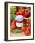 Country Kitchen Scene with Home Made Chutney and Ingredients - Tomatoes and Peppers, UK-Gary Smith-Framed Photographic Print