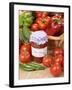 Country Kitchen Scene with Home Made Chutney and Ingredients - Tomatoes and Peppers, UK-Gary Smith-Framed Photographic Print