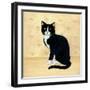 Country Kitty I-David Cater Brown-Framed Art Print