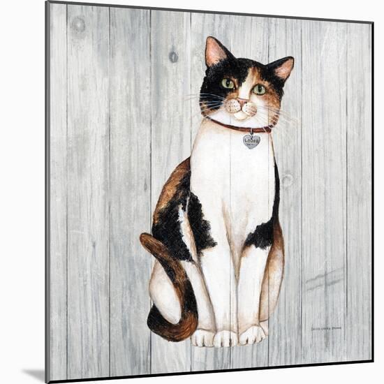 Country Kitty III on Wood-David Cater Brown-Mounted Art Print