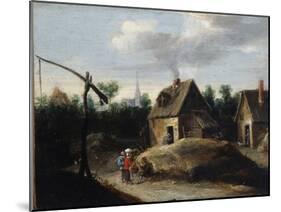 Country Landscape, 17th Century-David Teniers the Younger-Mounted Giclee Print