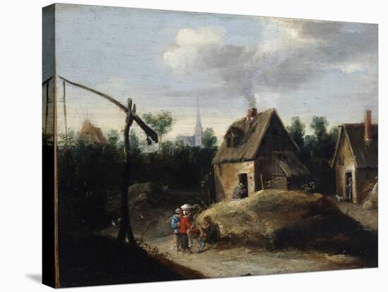 Country Landscape, 17th Century-David Teniers the Younger-Stretched Canvas