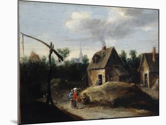 Country Landscape, 17th Century-David Teniers the Younger-Mounted Giclee Print