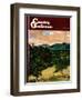 "Country Landscape," Country Gentleman Cover, August 1, 1946-Luigi Lucioni-Framed Giclee Print