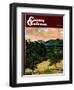 "Country Landscape," Country Gentleman Cover, August 1, 1946-Luigi Lucioni-Framed Giclee Print