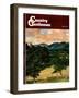 "Country Landscape," Country Gentleman Cover, August 1, 1946-Luigi Lucioni-Framed Giclee Print